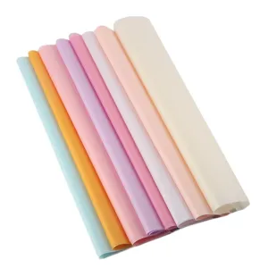Papier d'emballage de fleurs coloré ensemble de papier de soie pour bouquet cadeau bricolage