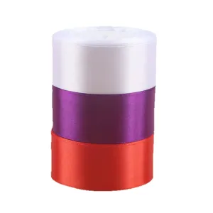4cm Satinband Rollen Farbige DIY Handwerk Geschenkverpackung Blumen Dekoration Zubehör