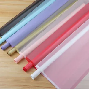 Waterproof Flower Bouquet Wrapping Paper BOPP Plastic Wrapping Film Frosted Edge Gift Packaging Supplies For Florist