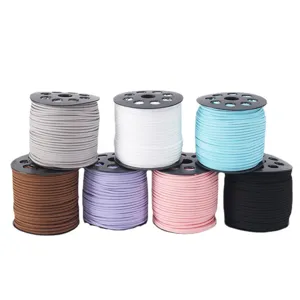 3mm Faux Suede Cord Ribbon Spool for Craft Floral Gift Wrapping DIY Jewelry Making Supplies
