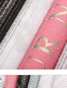 Wasserdichtes Blumenverpackungspapier mit englischem Text romantisches Blumenstraußmaterial