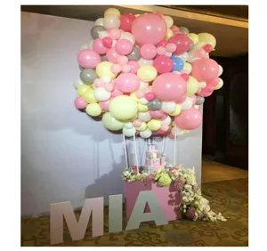 Macaron balloon arch kit for wedding party decoration pink hot air balloon setup backdrop