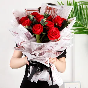 Wasserdichtes Blumenverpackungspapier koreanischer Stil Blumenverpackung Material rote Rose