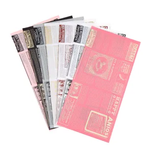 Vintage englische Zeitung Druck wasserdicht Blumenverpackung Papier Straub Material.