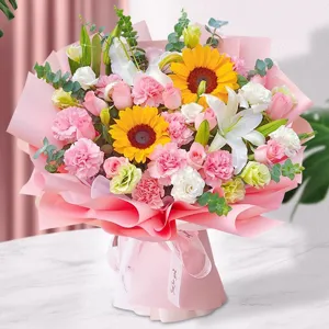 Koreanischer Stil einfarbig frischer Blumenstrauß Geschenkverpackung DIY Materialien.