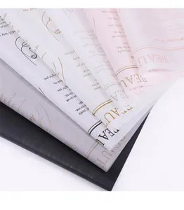 Papier de soie transparent pour emballage de fleurs coloré emballage de bouquet de fleur.