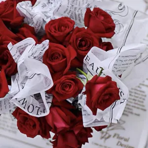 Papier d'Emballage Floral Papier de Soie Anglais Matériel d'Emballage de Bouquet Fournitures de Fleuriste Feuilles de Papier Cadeau