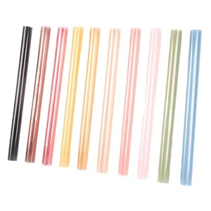 Colorful transparent cellophane wrapping paper rolls set for flower bouquets pack.