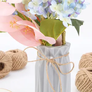 Natural Jute Twine Hemp Rope Three-Strand Craft String For Flower Bouquet Gift Wrapping DIY Crafting Home Party Decoration