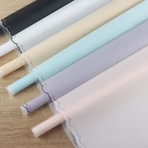 Waterproof floral wrapping paper bouquet packaging florist supplies 20pcs roll scalloped edge
