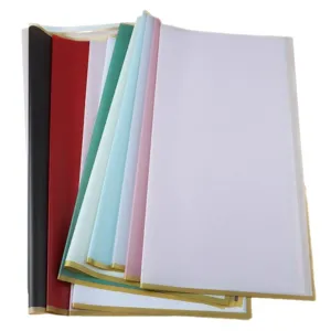 Waterproof gold edge floral wrapping paper jelly film for DIY bouquet packaging and flower shop.