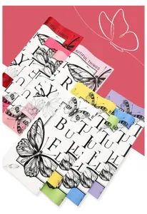 Waterproof vintage butterfly flower wrapping paper BOPP thickened pearl film for bouquet