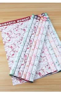 Papier d'emballage de fleurs en film nacré imperméable pour bouquets de fleuriste pro.