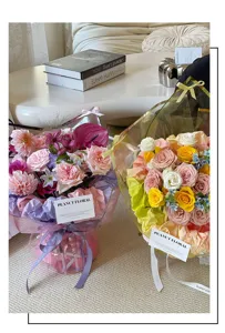 Gradient pear paper bouquet wrapping material for florists, stylish gift packaging supplies.