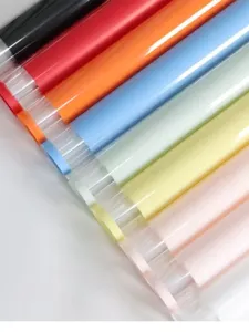 Colorful waterproof cellophane rolls for floral bouquet wrapping and DIY gift packaging.
