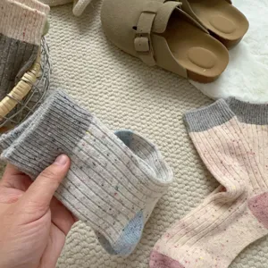 Chaussettes slouch d'hiver en mélange de laine épaisse pour femmes douillettes