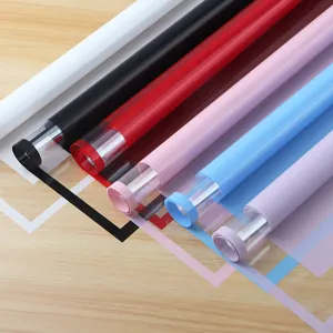 Waterproof floral wrapping paper rolls in multiple border colors, main view display.