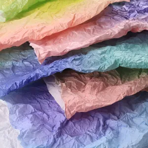 Gradient tissue paper for floral bouquet wrapping, 38g thickened craft paper material.