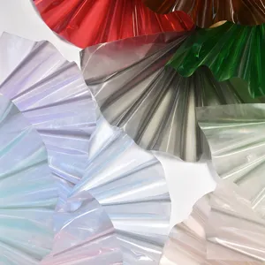 Buntes Blumenpapier Glastextur durchsichtiges handgeknetetes Blumenstrauß Geschenkpapier