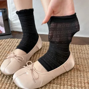 Vrouwen sheer mesh sokken ballet stijl zomer dunne beenwarmers ademende sokken mode