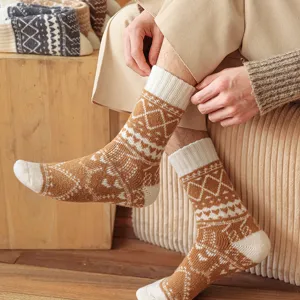 Herren dicke thermische Wollsocken Winter Fleece gefüttert gemütlich Strick warm Socken