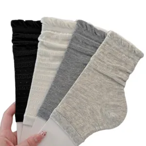 Vrouwen zomer mesh beenwarmers ballet stijl bubbel manchet kuit sokken 4 kleu