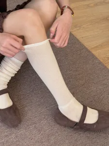 Calze slouch a coste traspiranti da donna calze a tubo lunghe casual per la primavera