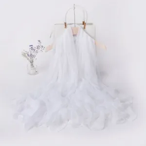Women solid white long silk scarf elegant spring autumn neck wrap fashion decorative for ladies