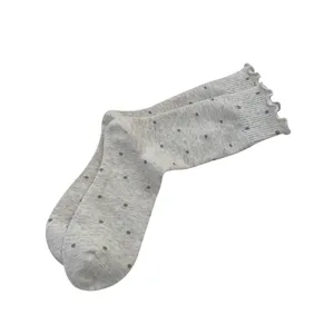 Calzini giapponesi carini con volant e pois da donna, calze di cotone sottili.