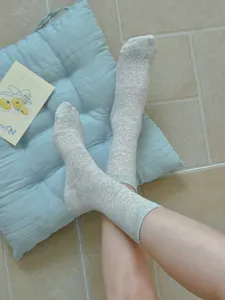 Spring summer women mesh lace socks breathable short tube cute floral vintage fashion hosiery