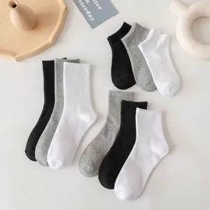Unisex Einfarbig Atmungsaktiv Lässig Crew Socken Kurz Socken Tägliche Sport Socken Baumwollmischung Strumpfwaren