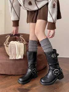 Women winter knit leg warmers cozy ribbed boot socks stylish casual calf warmers accessory