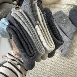 Calze in lana donna autunno inverno stile coreano pois carini calze calde e morbide lunghe