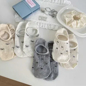 Frühling Sommer Netz Schleife Sneakersocken atmungsaktiv koreanische Bootssocken