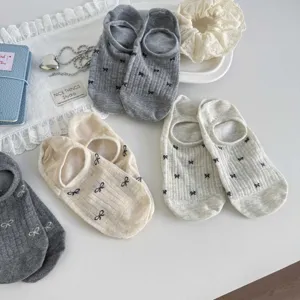 Frühling Sommer Mesh Schleife unsichtbare Socken koreanische flache Bootssocken atmungsaktiv