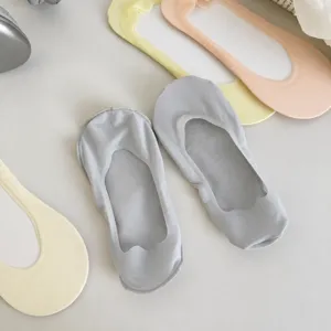 Women invisible low cut boat socks summer breathable thin anti slip silicone ice silk sock item