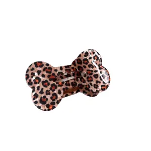 Leopard knochen form haar klammer clip süße haaraccessoires stilvolle hai klammer für den alltag