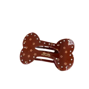 Koreanischer Stil Strass Stern Knochen Haarklammer braun elegante Haarspange Dekoration