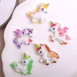 Cute Pegasus Resin Charms DIY Handmade Unicorn Shoe Charm Phone Case Decoration Accessories Craft Supplies