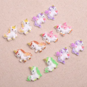 Resin unicorn pegasus charms for DIY phone case shoe decoration craft cute miniature accessories