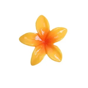 Cute resin plumeria flower charm for DIY earrings, hairpins, and fashion accessories.