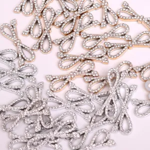 Détails de nœud en strass, accessoires d'artisanat en cristal scintillant pour bijoux DIY.