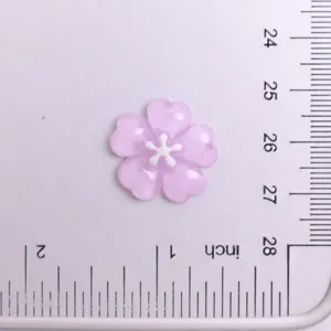Cute purple flower resin patch DIY hair accessories for kids crafts and cute hair clips.