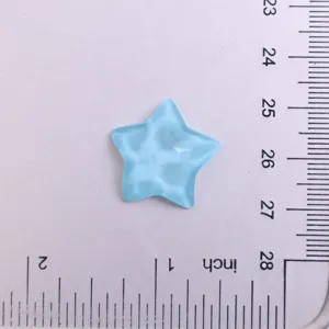 Cabochon étoile ondulée bleu clair résine DIY coque de téléphone accessoire déco