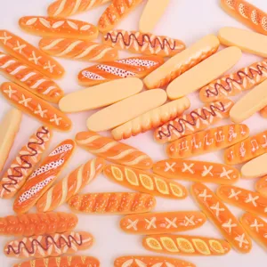Mini resin bread cabochons for DIY phone case hair clip craft jewelry making accessories