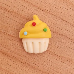 Cute resin cupcake cabochon DIY charm for phone case, hair clip and handmade accessories.