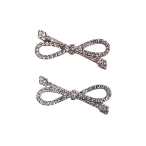 Ensemble de pinces à cheveux DIY nœud strass brillant et accessoires, design étincelant élégant.