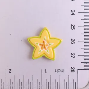 Cabochon en résine fruit carambole dessin animé DIY barrette coque téléphone taille