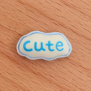 Cute cloud resin flatback charm detail, perfect for DIY phone case hair clip decor.