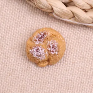 Resin simulation bread charm DIY handmade hair clip phone case accessory cute food toy decor